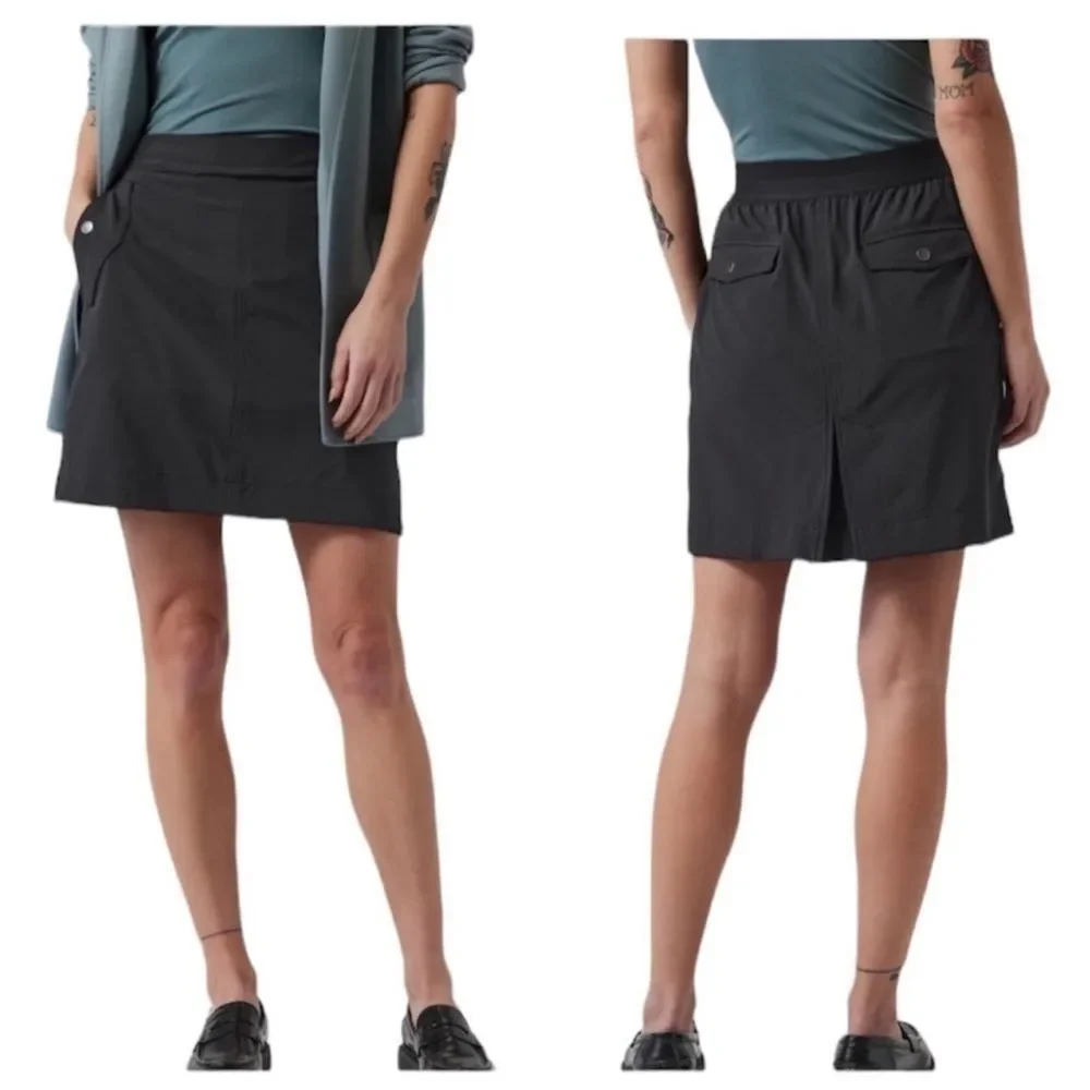 Athleta Vienna Cargo Skort Size 4 Black Golf Sporty Athletic‎ Athleisure